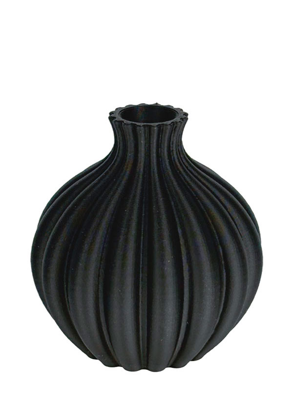 MORPHIES minivase, Figen (66mm), mat sort