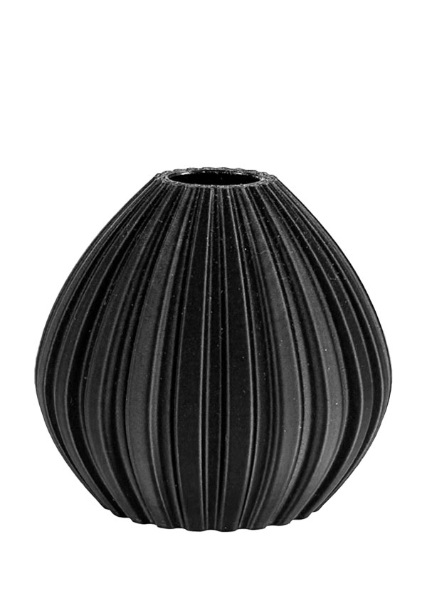 MORPHIES minivase, Musling (66mm), mat sort