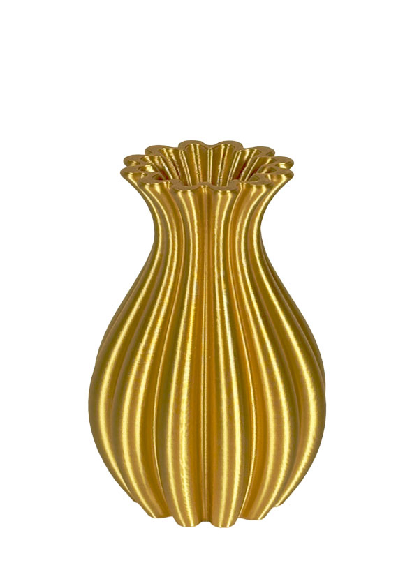 MORPHIES minivase, Valmue (66mm), guld